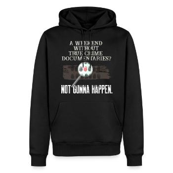 True Crime Junkie ne se produira pas Semaine du vrai crime - Sweat à capuche Premium bio Homme - noir - Devant - Nico (187cm)