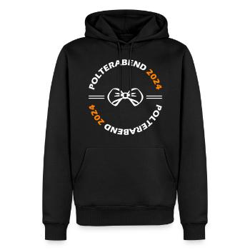 Polterabend 2024 - Männer Premium Bio Hoodie - Schwarz - Vorne - Nico (187cm)