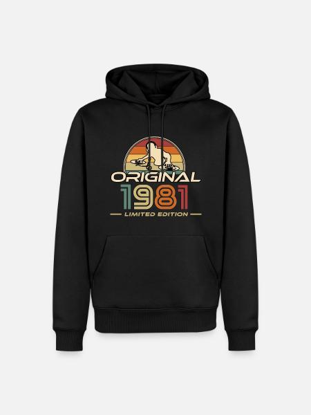 1981 - Men’s Premium Organic Hoodie - black