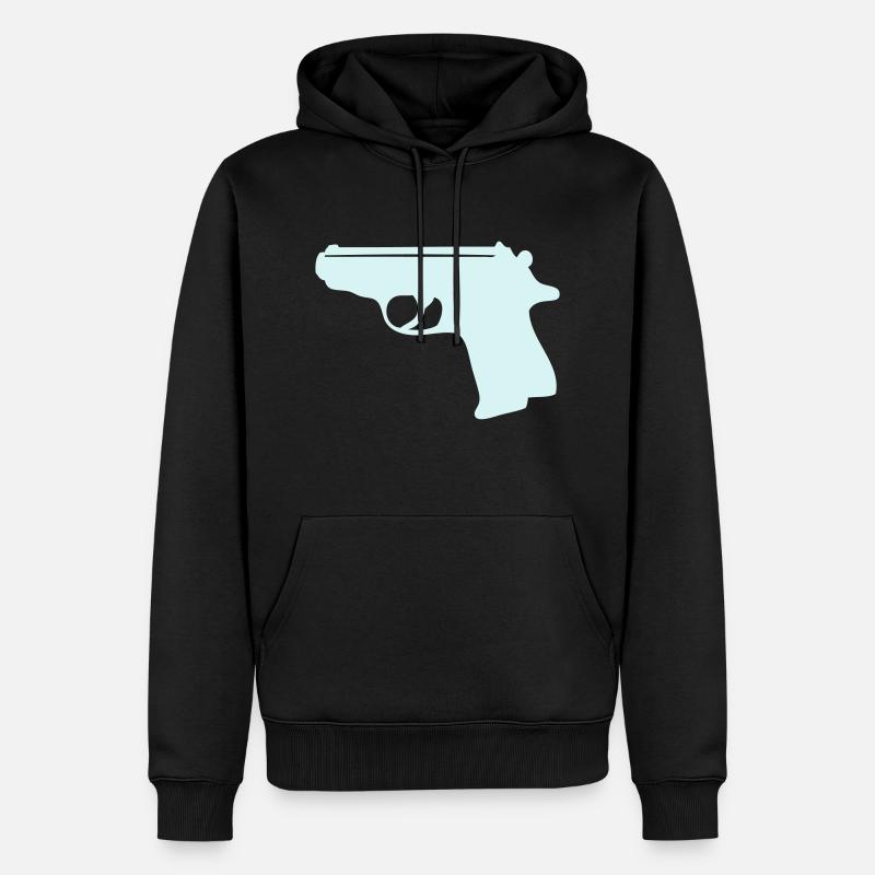 007 (einfarbig) - Männer Premium Bio Hoodie - Schwarz