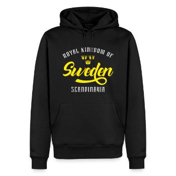 Königreich Schweden Skandinavien - Männer Premium Bio Hoodie - Schwarz - Vorne - Nico (187cm)