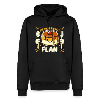 I'm Your Biggest Flan - Lustiges Dessertliebhaber - Männer Premium Bio Hoodie - Schwarz - Vorne - Nico (187cm)