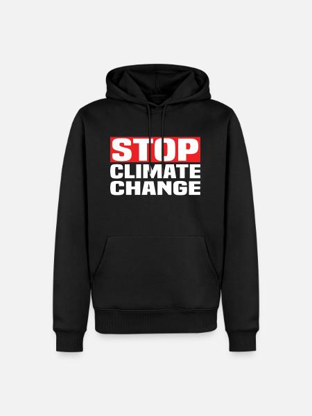 Stop Climate Change - Männer Premium Bio Hoodie - Schwarz
