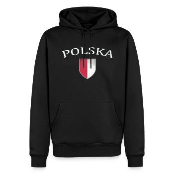 Polen, Polska, Wappen - Männer Premium Bio Hoodie - Schwarz - Vorne - Nico (187cm)