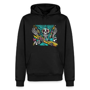 Drag Car Racing für wahre Motorsportfans - Männer Premium Bio Hoodie - Schwarz - Vorne - Nico (187cm)