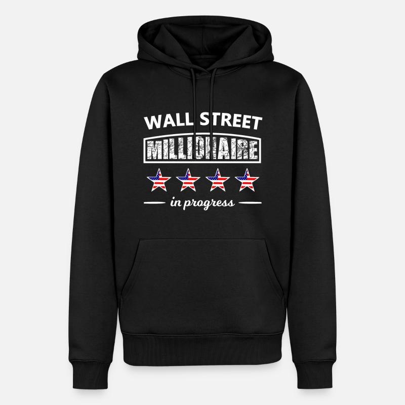 Les millionnaires de Wall Street - Sweat à capuche Premium bio Homme - noir