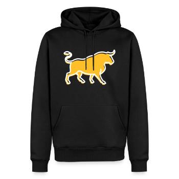 Ein wilder Stier - Männer Premium Bio Hoodie - Schwarz - Vorne - Nico (187cm)