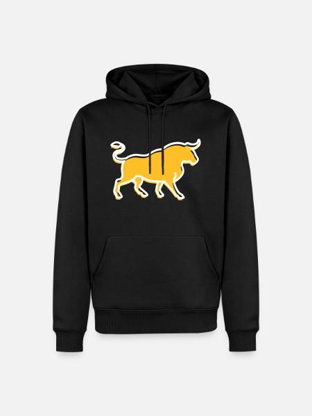 Ein wilder Stier - Männer Premium Bio Hoodie - Schwarz