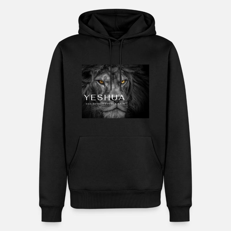 Yeshoua - Sweat à capuche Premium bio Homme - noir