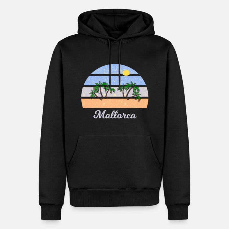 Vacances à Majorque - Sweat à capuche Premium bio Homme - noir
