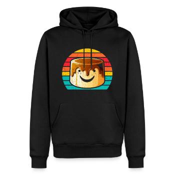 Retro Vintage Dessert Design für Genießer - Männer Premium Bio Hoodie - Schwarz - Vorne - Nico (187cm)