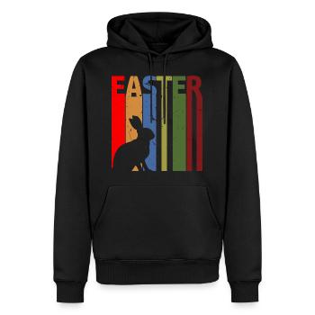 Easter Vintage Style for Easter and Easter - Men’s Premium Organic Hoodie - black - Front - Nico (187cm)