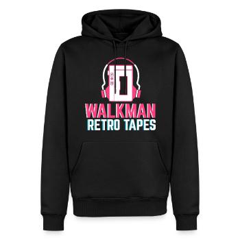 Walkman Retro Tapes - Männer Premium Bio Hoodie - Schwarz - Vorne - Nico (187cm)