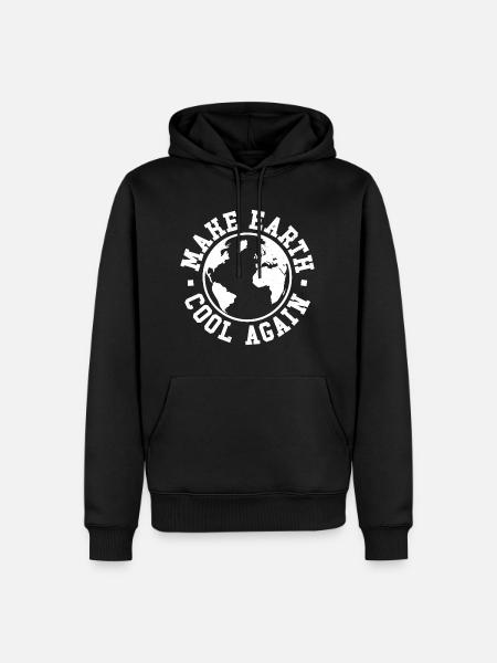 Make Earth Cool Again - Men’s Premium Organic Hoodie - black