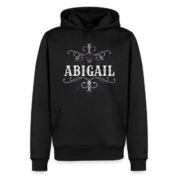 Abigail Name Vorname Personalisiert - Männer Premium Bio Hoodie - Schwarz - Vorne - Nico (187cm)