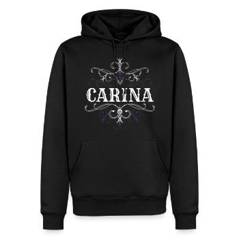 Carina Name Vorname Personalisiert - Männer Premium Bio Hoodie - Schwarz - Vorne - Nico (187cm)