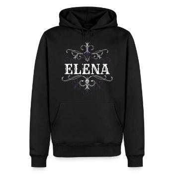 Elena Name Vorname Personalisiert - Männer Premium Bio Hoodie - Schwarz - Vorne - Nico (187cm)