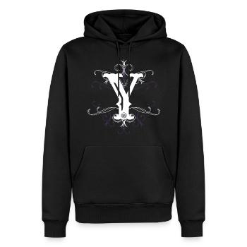 Buchstabe Y Ypsilon Buchstabe-Y - Männer Premium Bio Hoodie - Schwarz - Vorne - Nico (187cm)