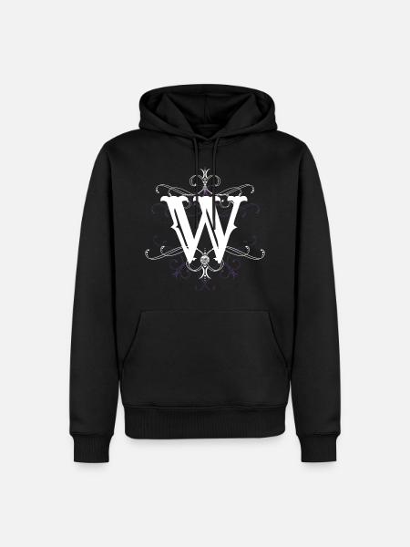 Letter W (W) - Men’s Premium Organic Hoodie - black