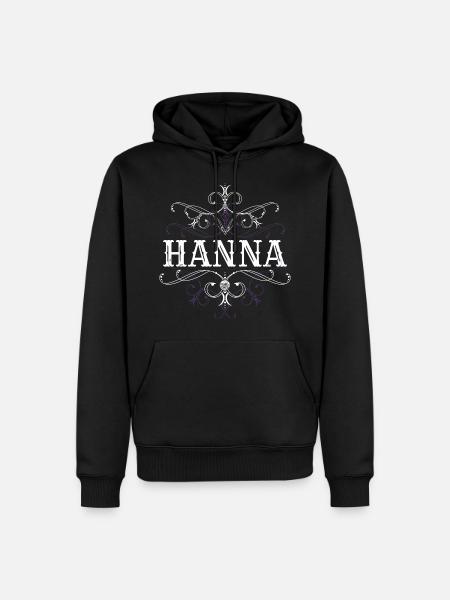 Hanna Surname First name personalized - Men’s Premium Organic Hoodie - black