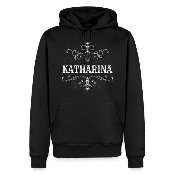 Katharina Name Vorname Personalisiert - Männer Premium Bio Hoodie - Schwarz - Vorne - Nico (187cm)