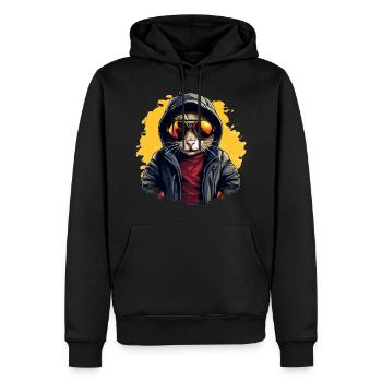 Maus auf der Straße: Überleben im Betondschungel - Männer Premium Bio Hoodie - Schwarz - Vorne - Nico (187cm)