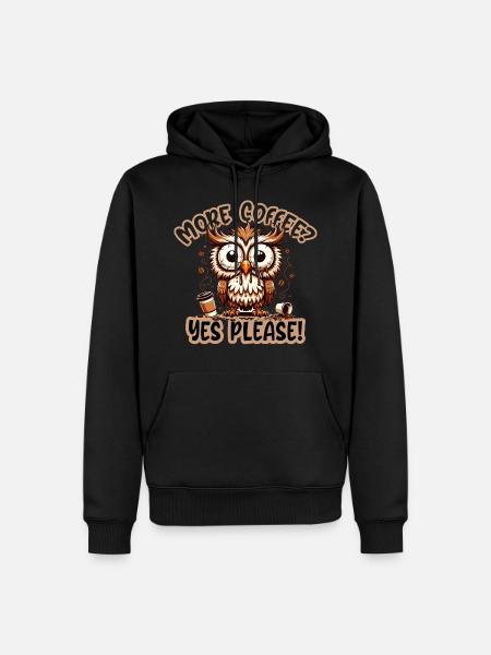 More Coffee? Yes Please! - Men’s Premium Organic Hoodie - black