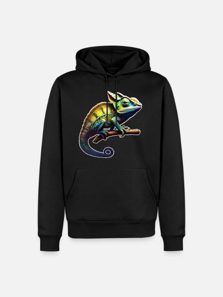 Cool Camouflage Chameleon - Men’s Premium Organic Hoodie - black