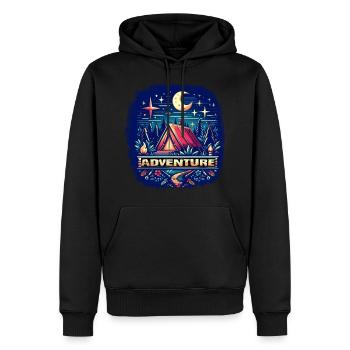 Adventure - Men’s Premium Organic Hoodie - black - Front - Nico (187cm)