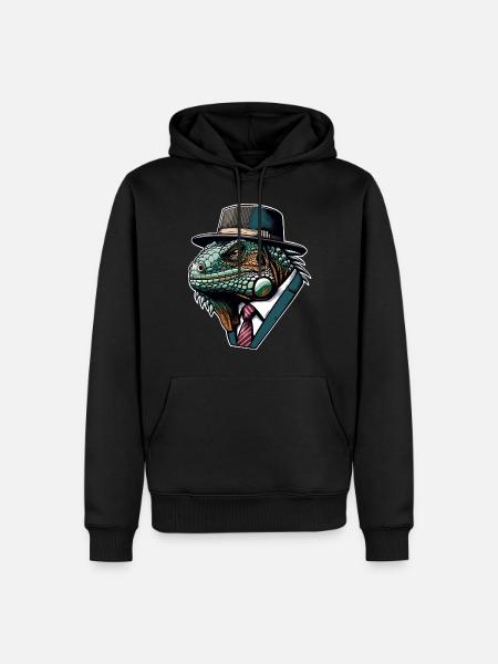 Iguana - Men’s Premium Organic Hoodie - black