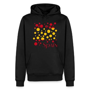 Spain - Männer Premium Bio Hoodie - Schwarz - Vorne - Nico (187cm)