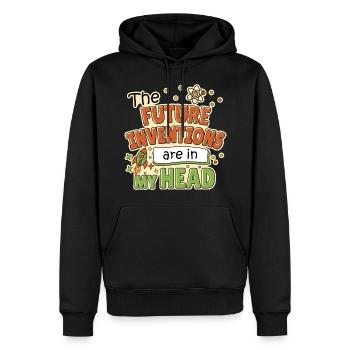Future Inventions - Men’s Premium Organic Hoodie - black - Front - Nico (187cm)