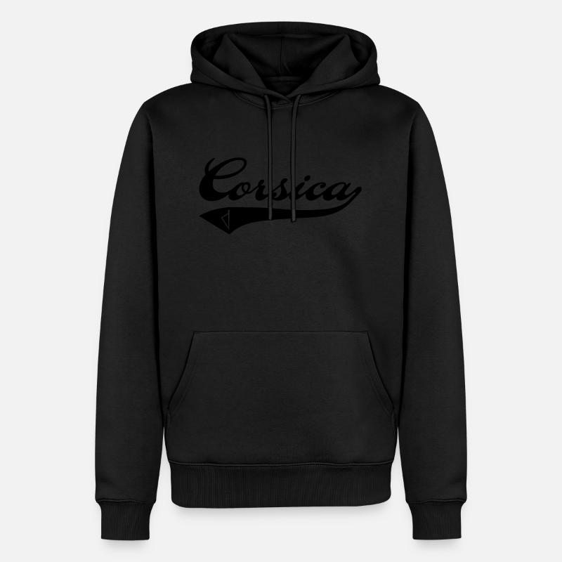 Corsica Team - Sweat à capuche Premium bio Homme - noir