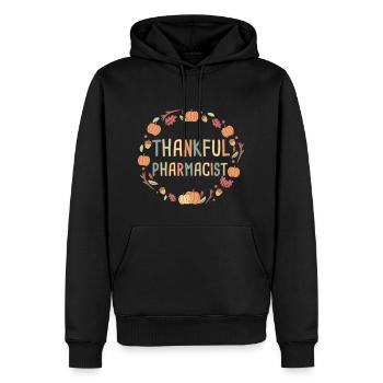 Pharmacien Action de grâce - Sweat à capuche Premium bio Homme - noir - Devant - Nico (187cm)