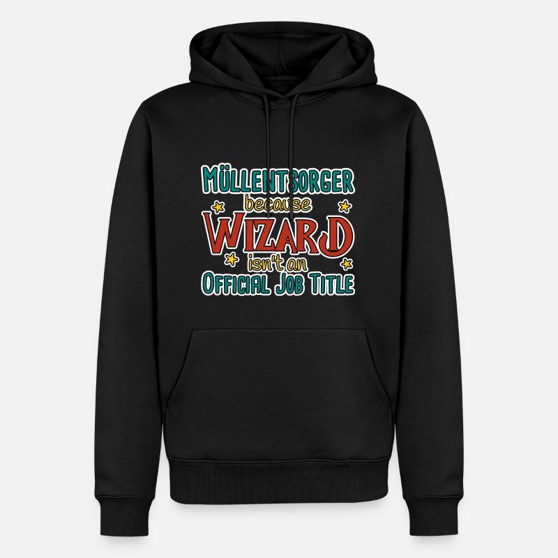 Assistant d’élimination des déchets - Sweat à capuche Premium bio Homme - noir