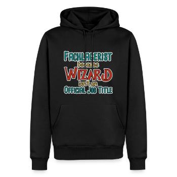 Fachlagerist Wizard - Männer Premium Bio Hoodie - Schwarz - Vorne - Nico (187cm)