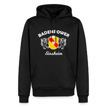Die Fans aus Sinsheim - Männer Premium Bio Hoodie - Schwarz - Vorne - Nico (187cm)