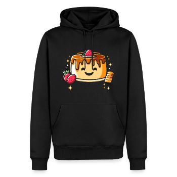 Un délicieux design de dessert pour les connaisseurs - Sweat à capuche Premium bio Homme - noir - Devant - Nico (187cm)
