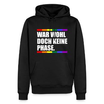 War Wohl Doch Keine Phase - Männer Premium Bio Hoodie - Schwarz - Vorne - Nico (187cm)