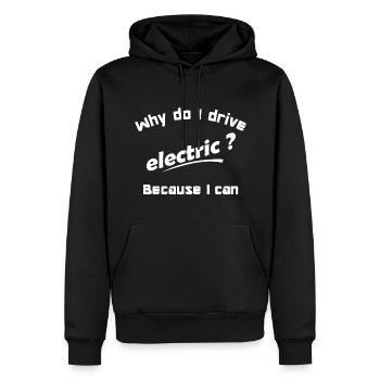 électrique - Sweat à capuche Premium bio Homme - noir - Devant - Nico (187cm)