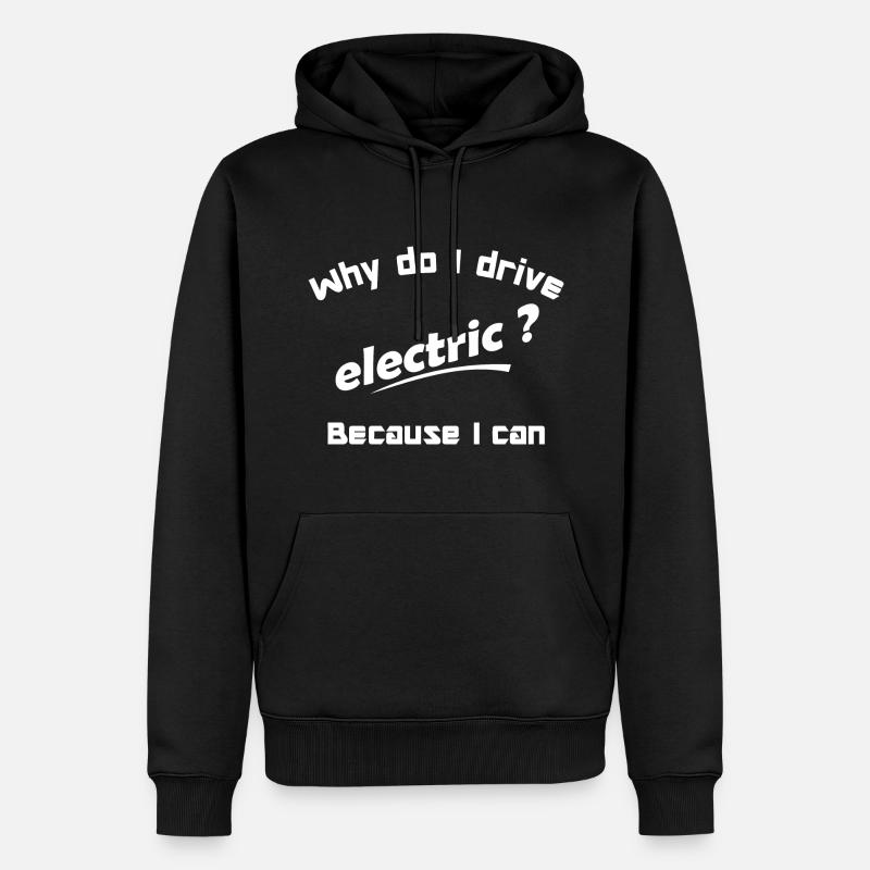 elektrisch - Männer Premium Bio Hoodie - Schwarz