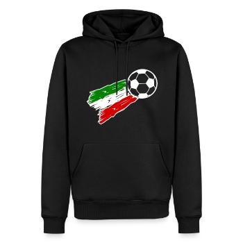 Die Fans aus Italien - Männer Premium Bio Hoodie - Schwarz - Vorne - Nico (187cm)