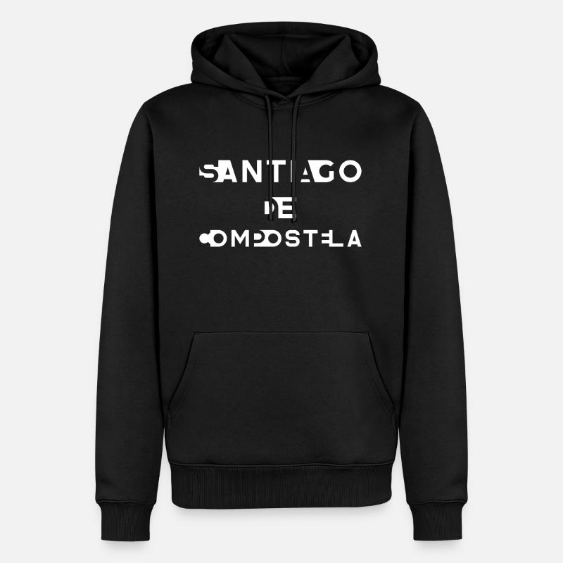 SAINT-JACQUES-DE-COMPOSTELLE – Galice – Espagne - Sweat à capuche Premium bio Homme - noir