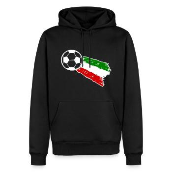 Die Fußballer aus Italien - Männer Premium Bio Hoodie - Schwarz - Vorne - Nico (187cm)