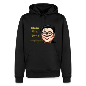 Mein Freund der Koeraner - Männer Premium Bio Hoodie - Schwarz - Vorne - Nico (187cm)