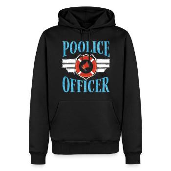 Pool Guy Cleaner Pool Service Agent de poolice - Sweat à capuche Premium bio Homme - noir - Devant - Nico (187cm)