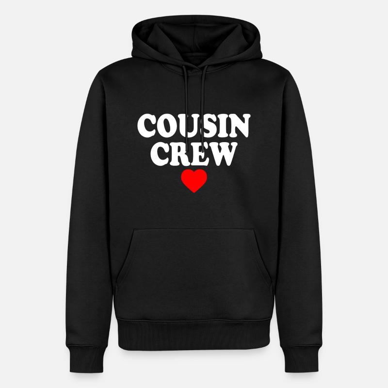 Cousin crew - Sweat à capuche Premium bio Homme - noir