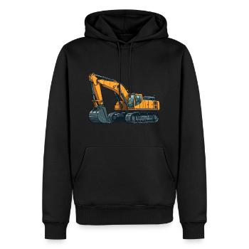 Bagger Baustelle Bauarbeiter Baggerfahrer - Männer Premium Bio Hoodie - Schwarz - Vorne - Nico (187cm)