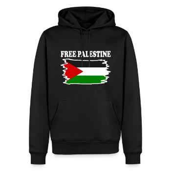 Free palestine - Männer Premium Bio Hoodie - Schwarz - Vorne - Nico (187cm)