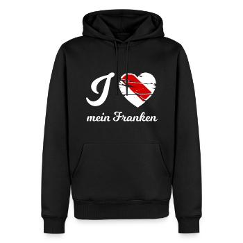 Das schöne Frankenland - Männer Premium Bio Hoodie - Schwarz - Vorne - Nico (187cm)